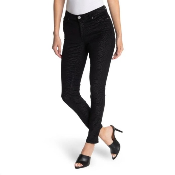 Ted Baker London Debra Zebra Skinny Jeans in Velvet Black NWT Size 27 - Picture 2 of 13
